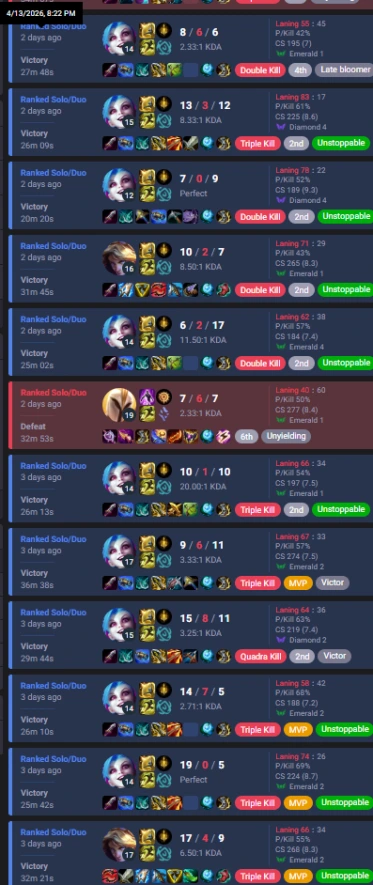 Resultado real en partida ranked — Victoria