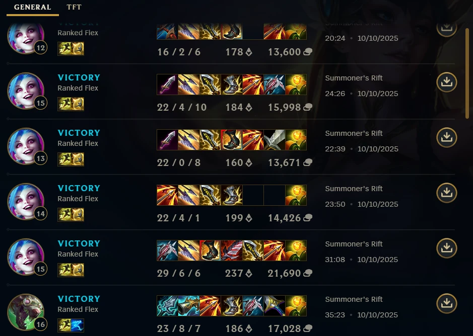 Resultado real en partida ranked — Victoria