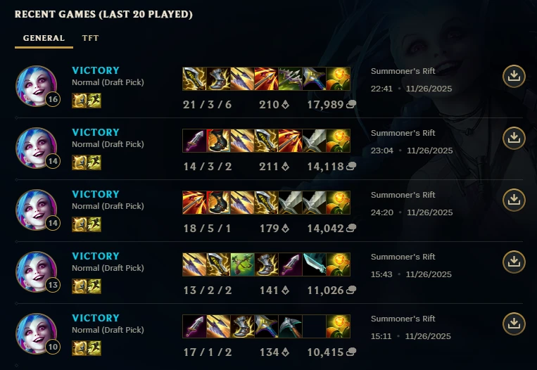 Resultado real en partida ranked — Victoria