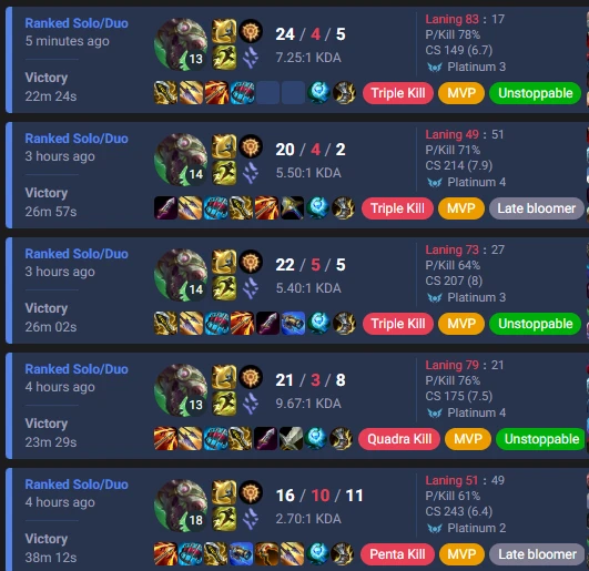 Resultado real en partida ranked — Victoria